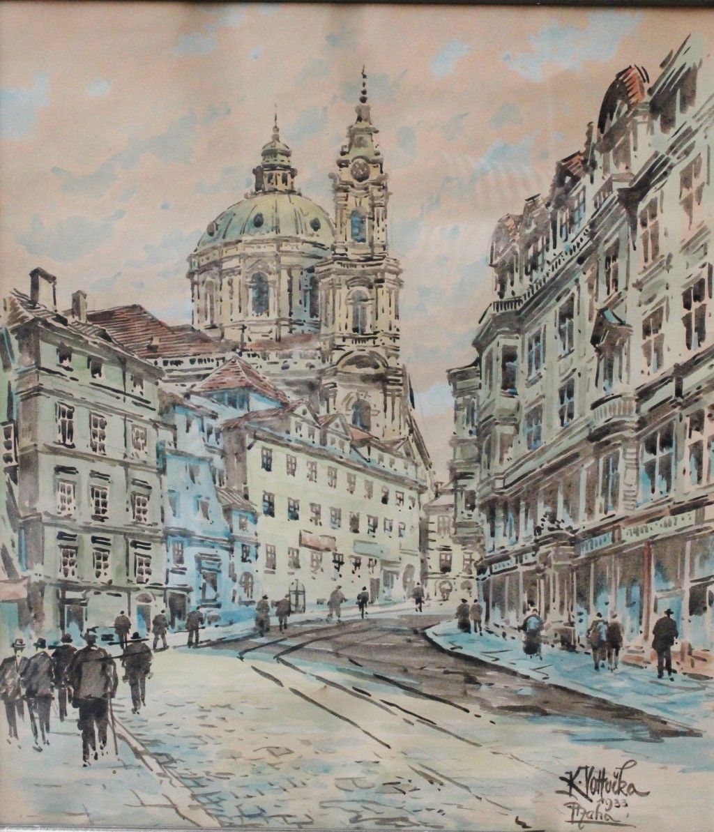 Praha - akvarel