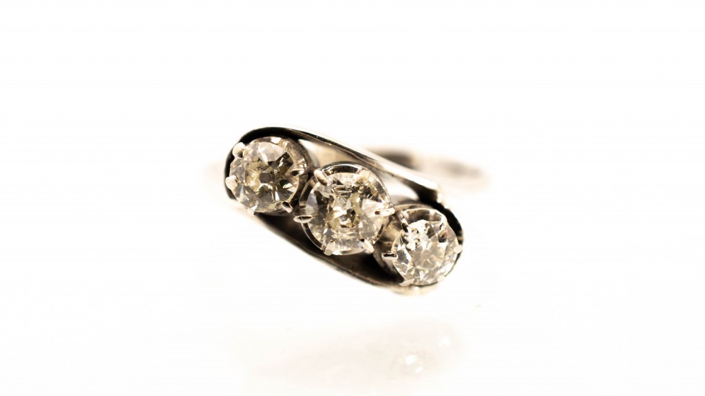 Zlatý prsten s diamanty, 1,1 ct, vel. 56