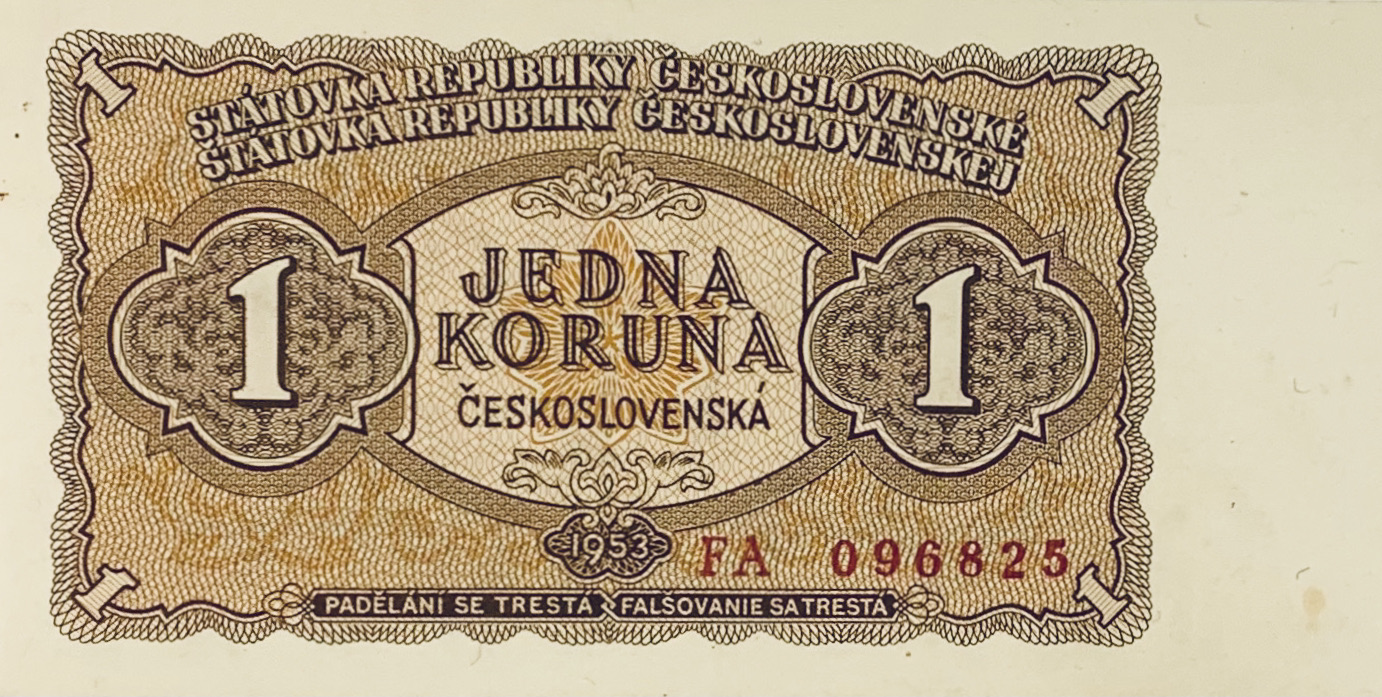 1 koruna,1953
