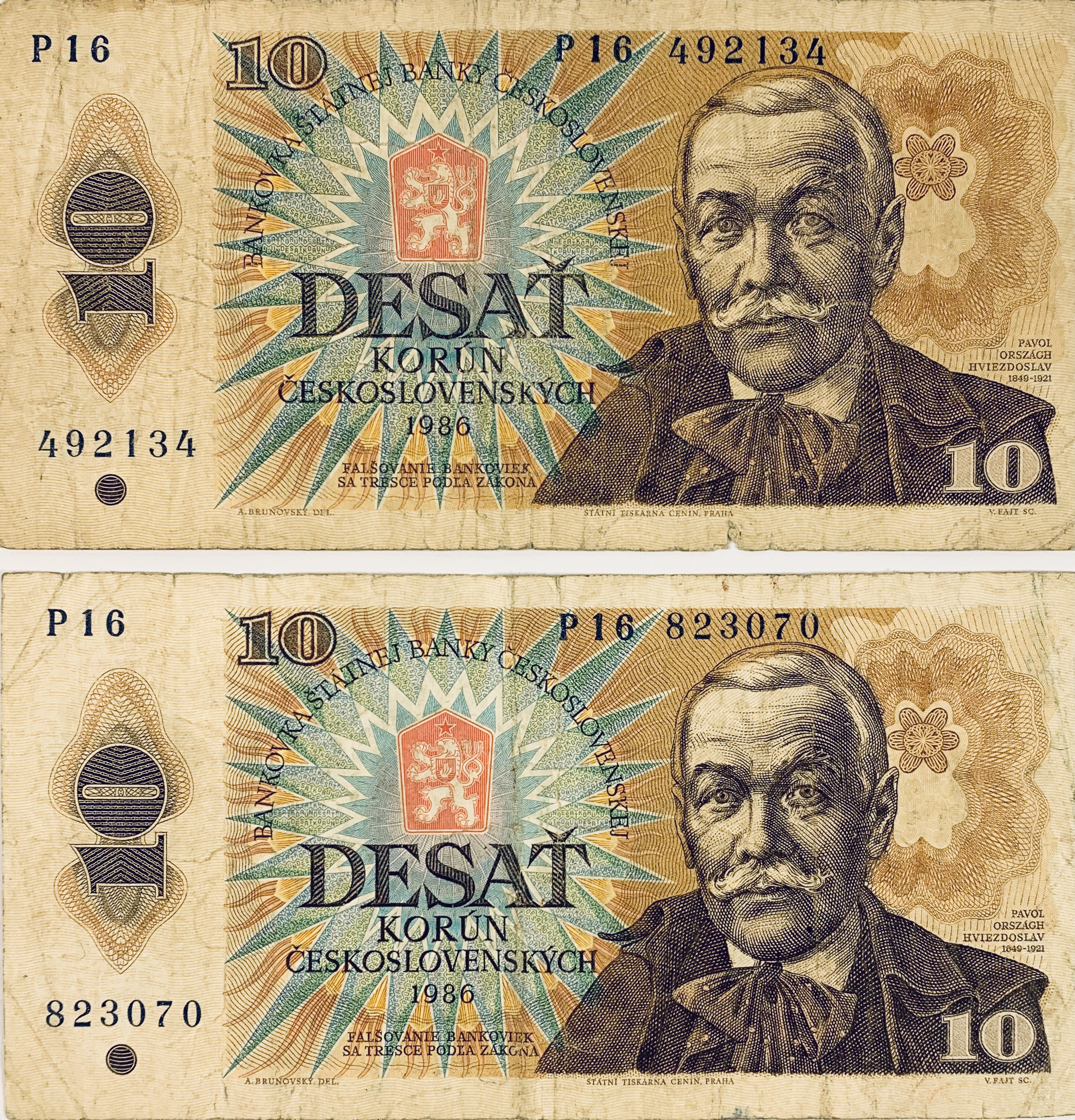 10 korun, 1986