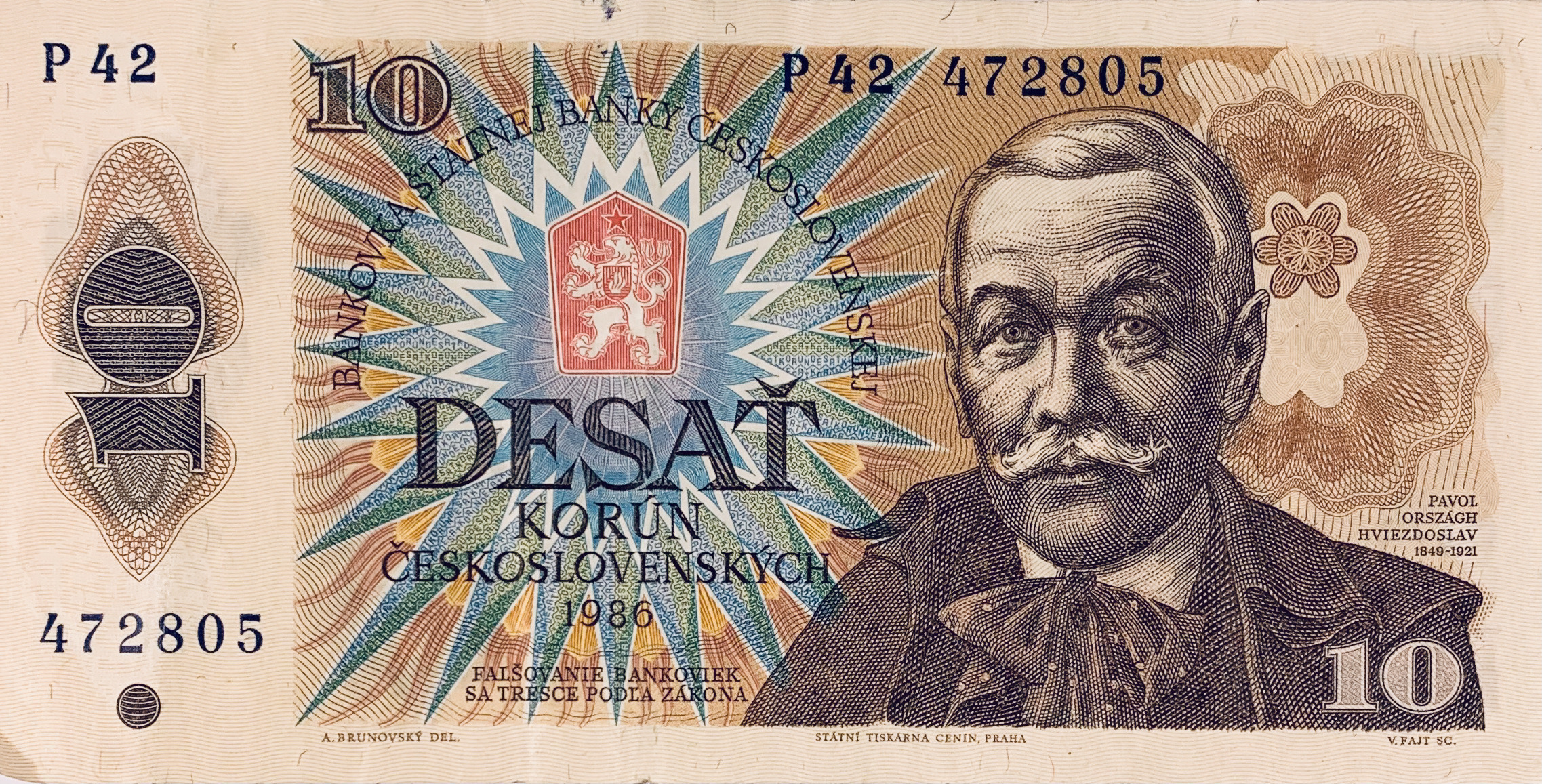 10 korun, 1986