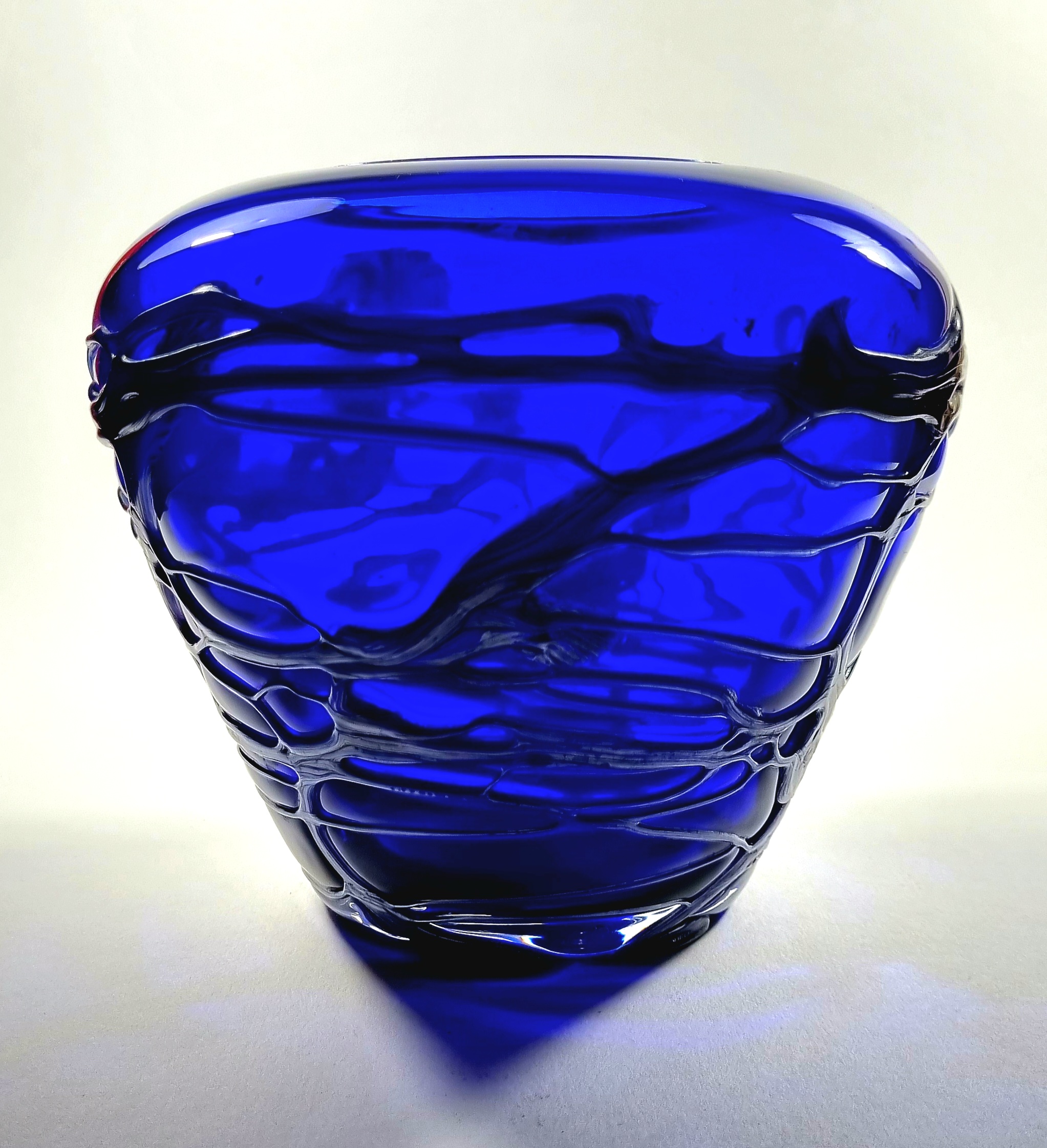 Přelévaná váza - modrá