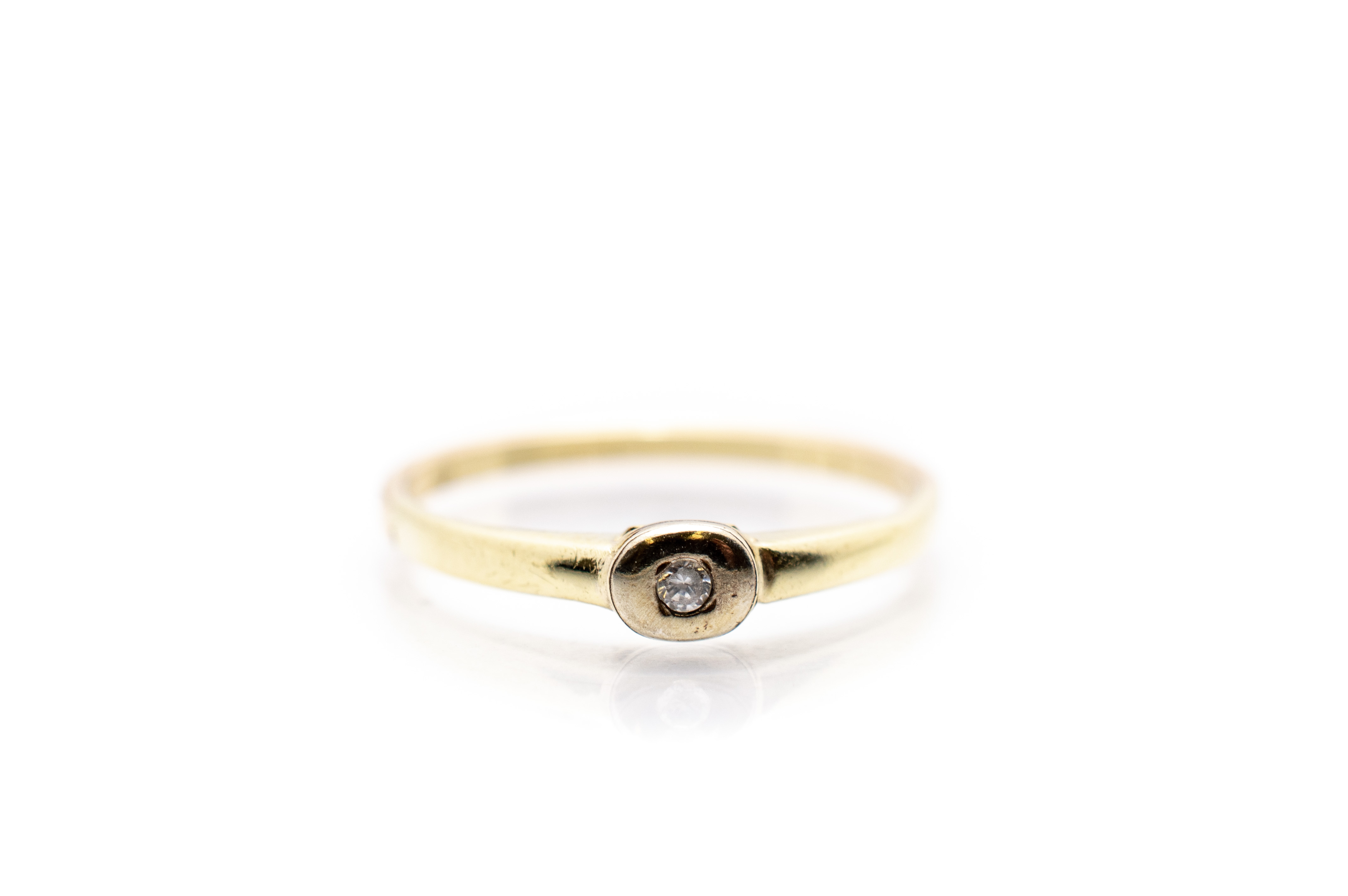Zlatý prsten s leukosafírem, 1. republika, vel. 55
