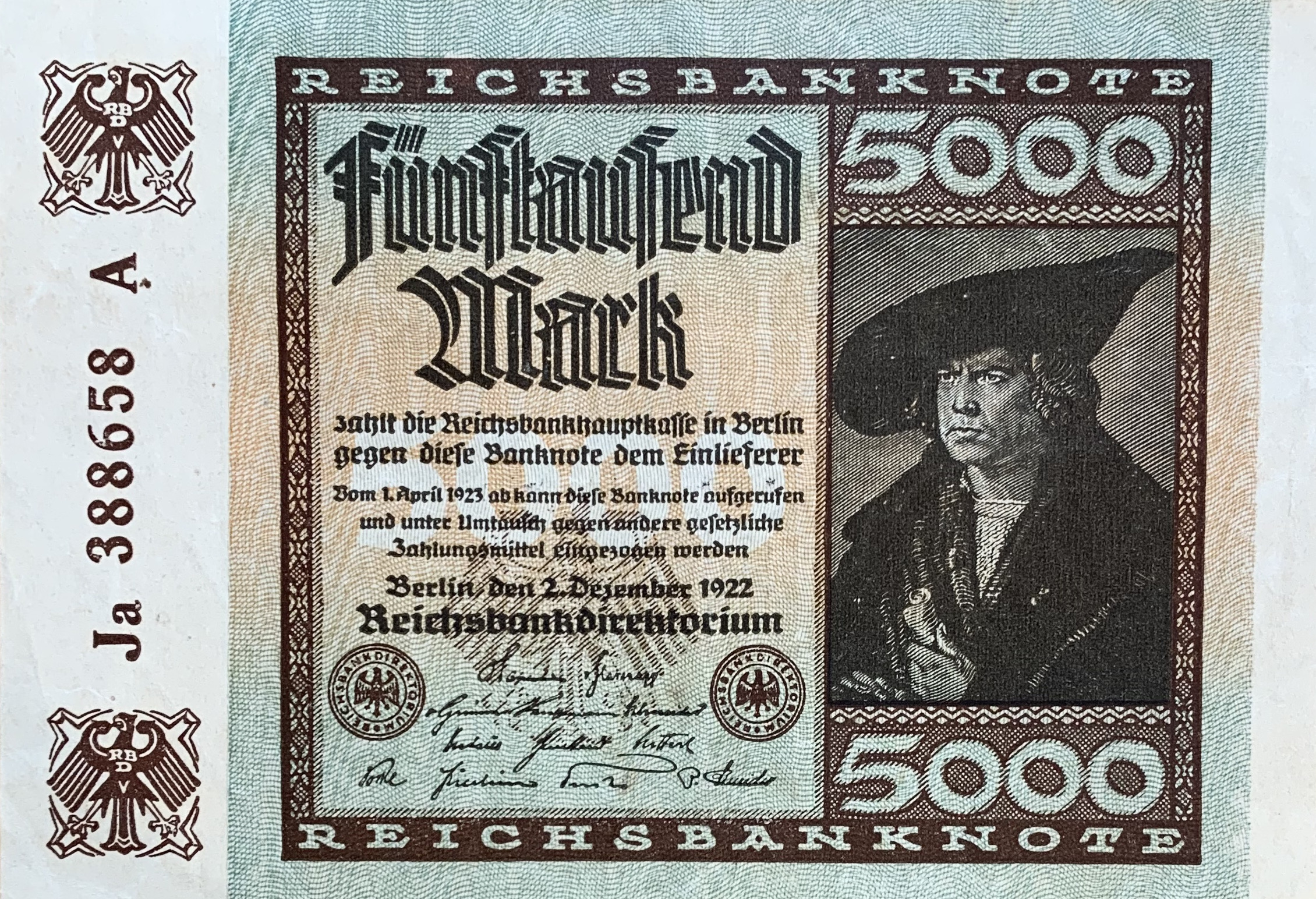 5000 mark, 1922