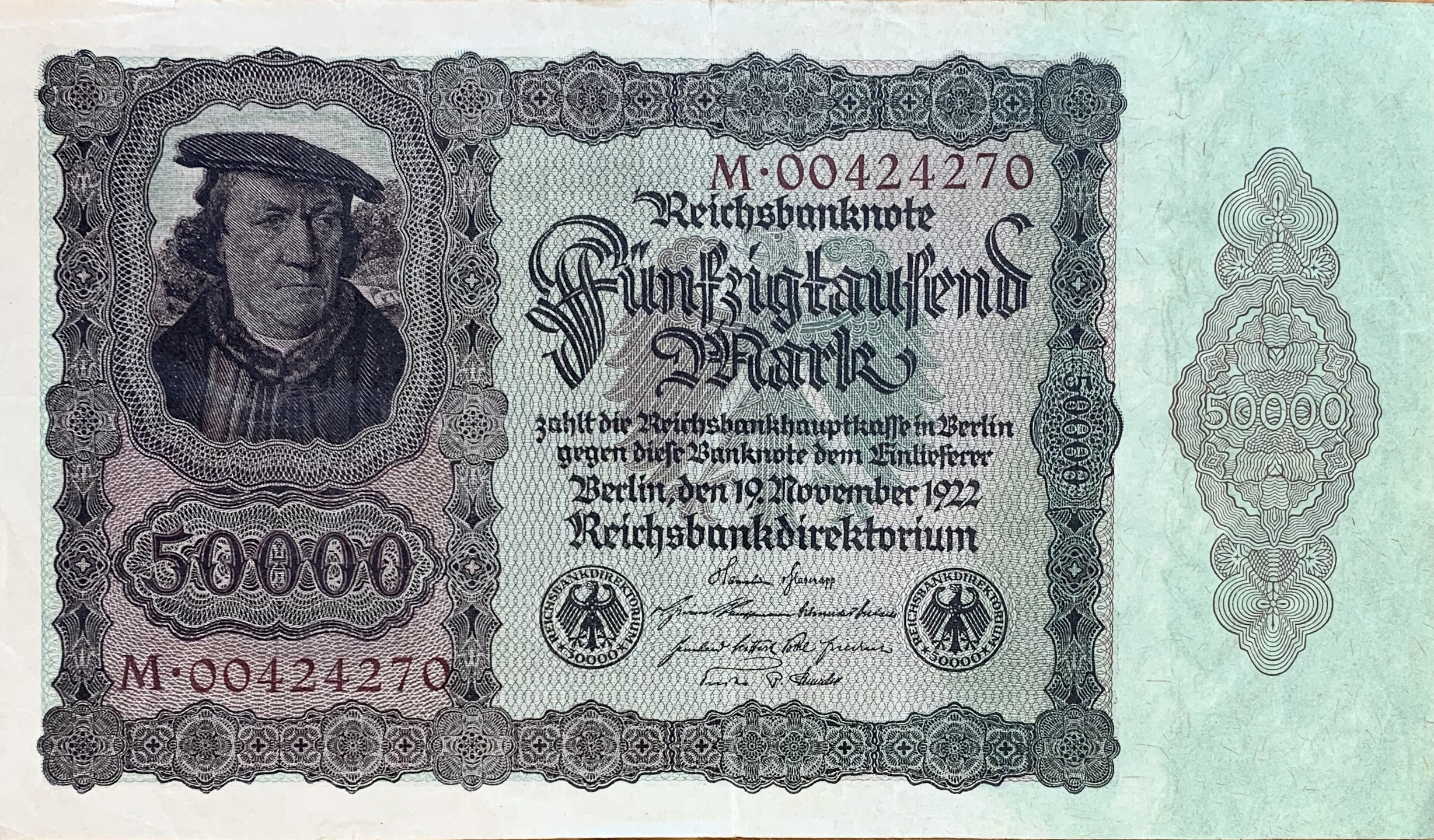 50 000 mark, 1922