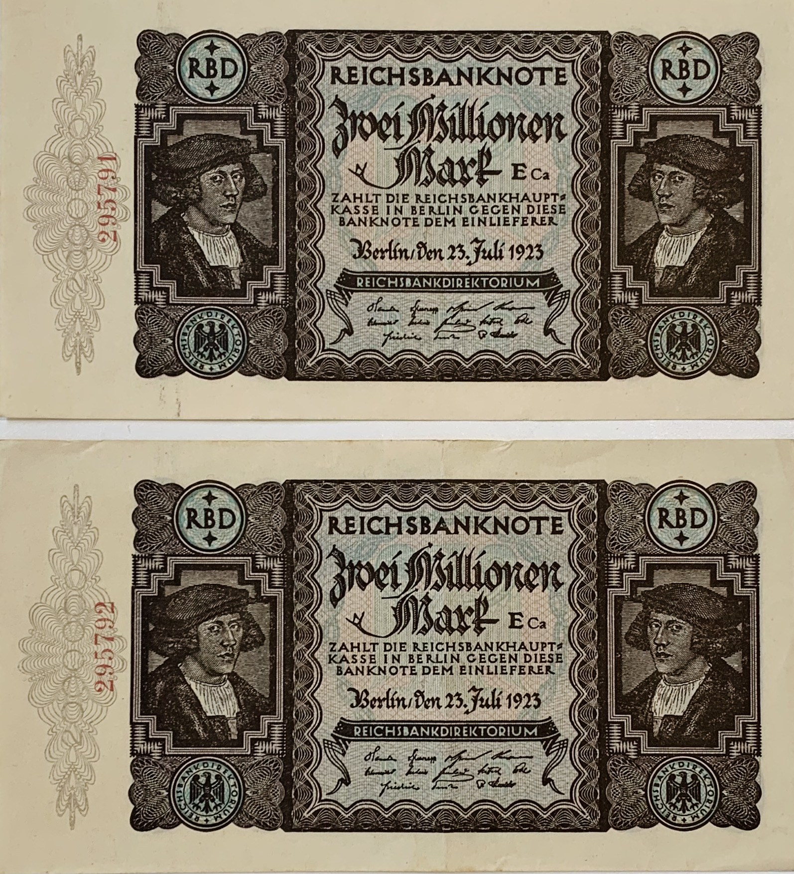 2 millionen mark, Německo 1923