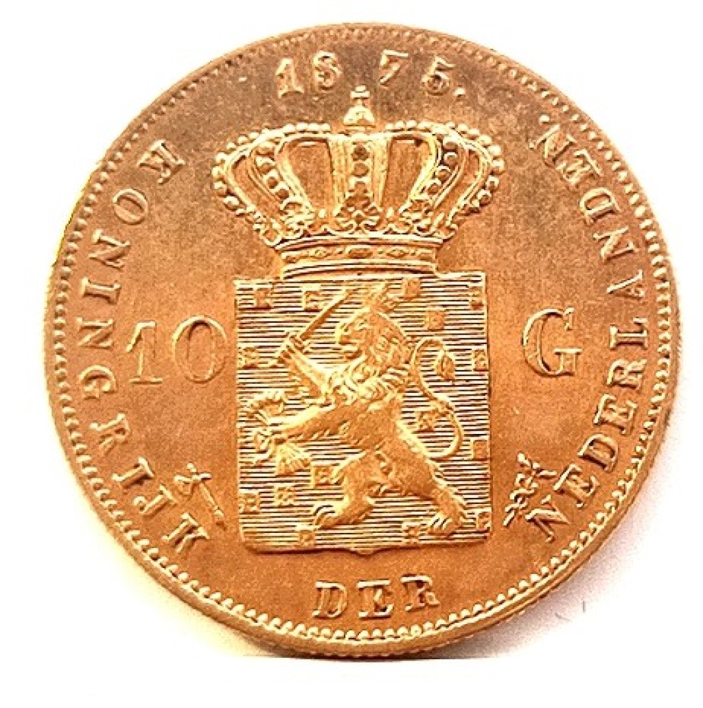 Zlatá mince 10 gulden, 1875