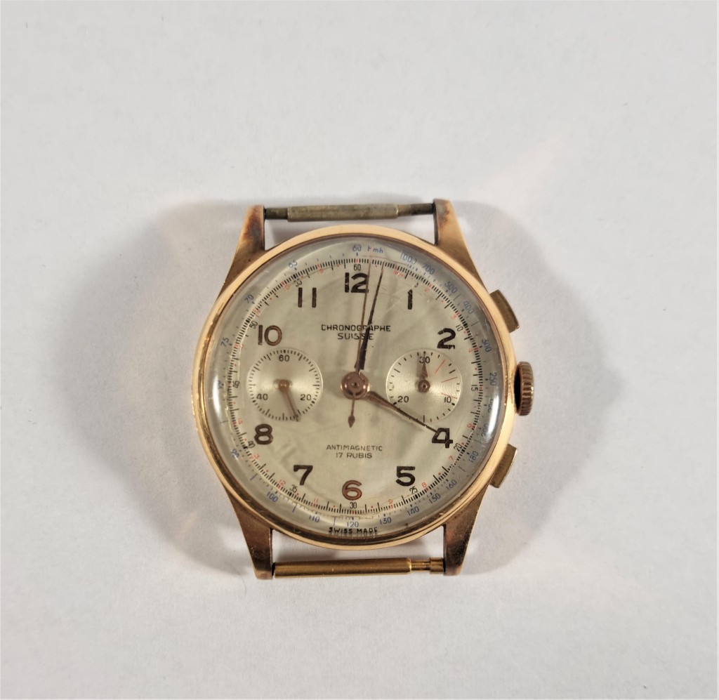 Zlaté náramkové hodinky Chronographe