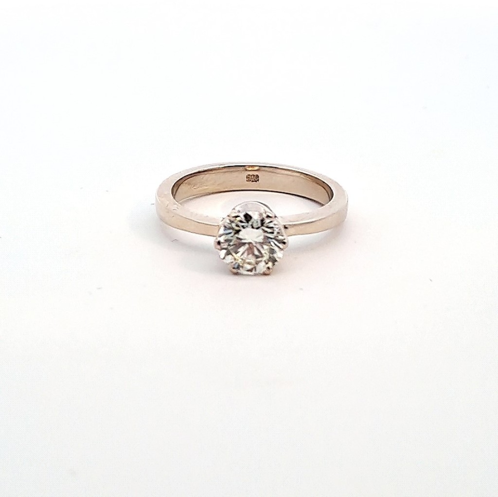 Zlatý prsten s diamantem 1,11 ct, vel. 54