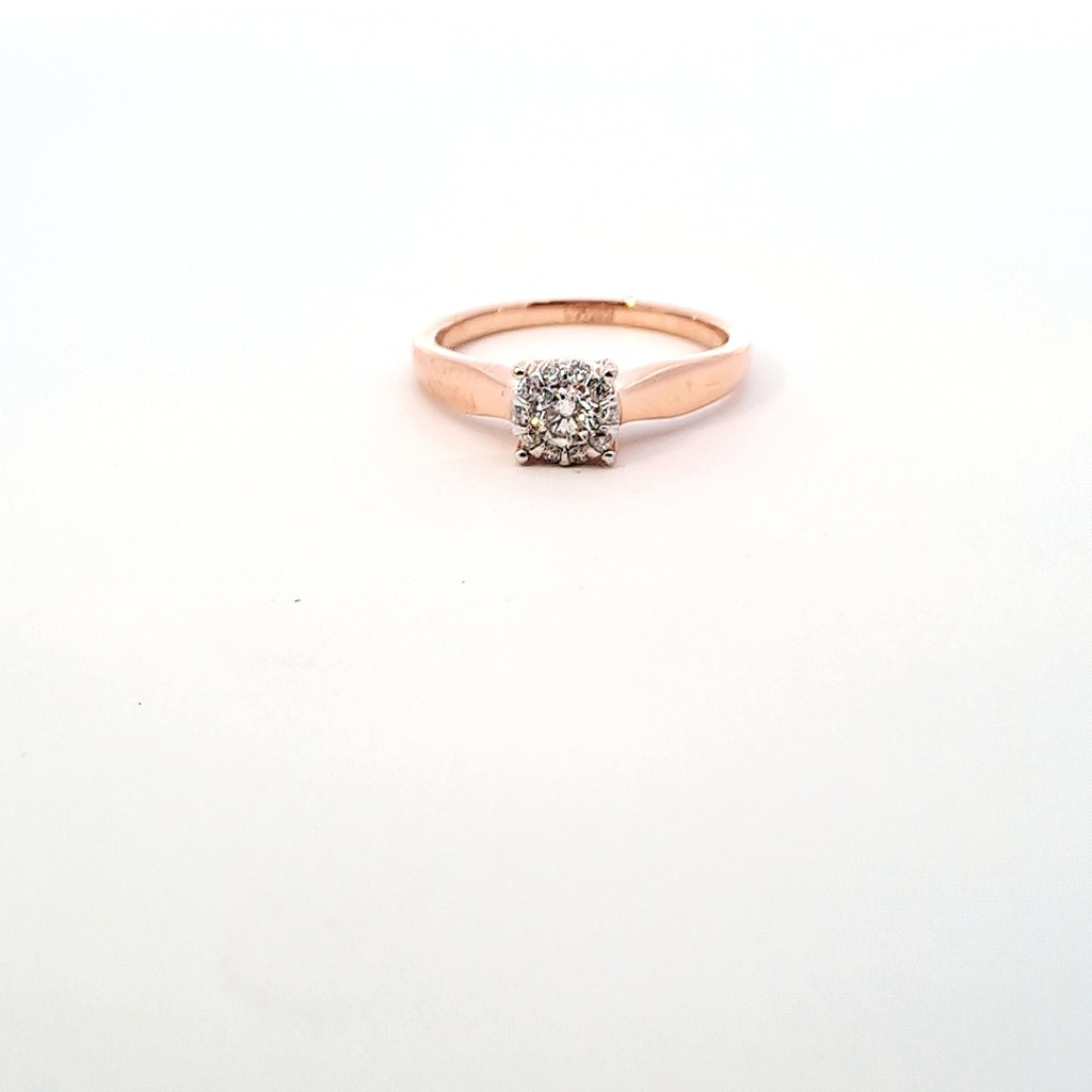 Zlatý prsten s diamanty, vel. 53