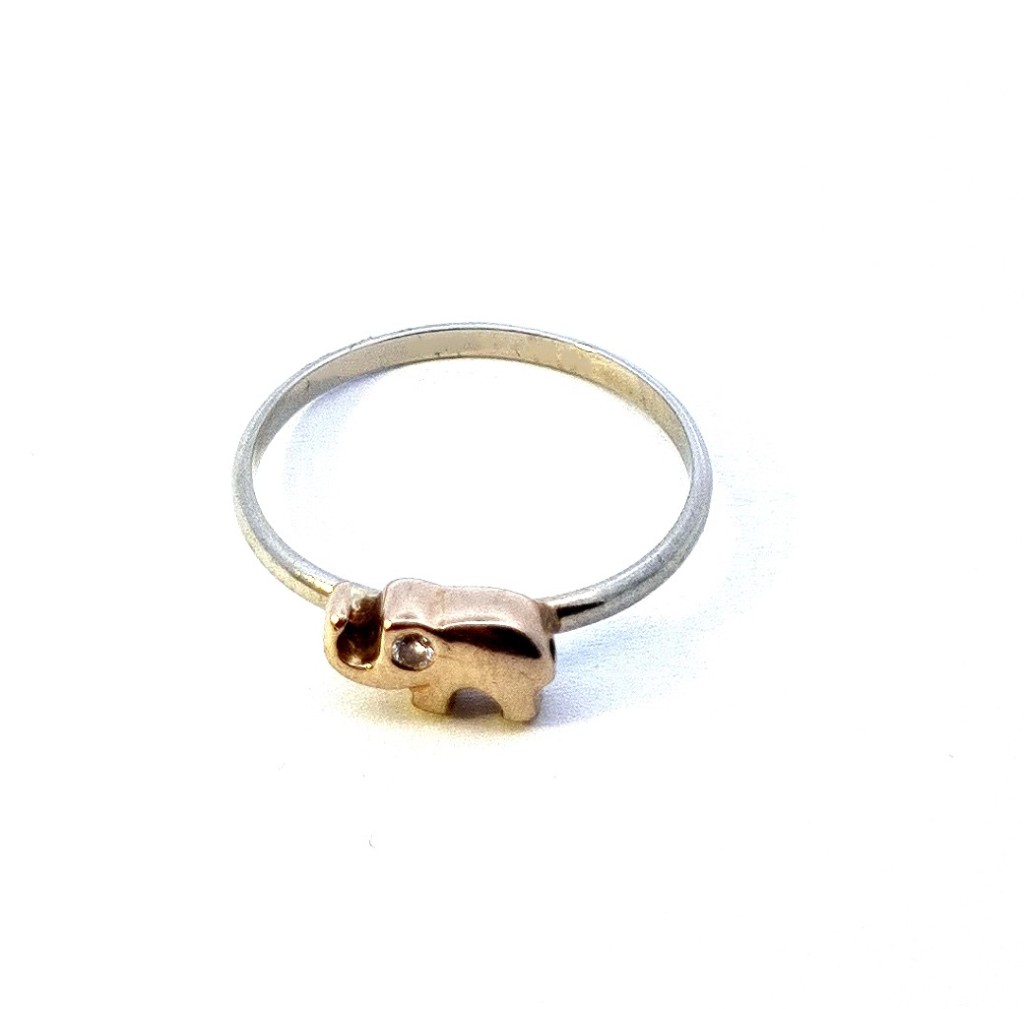 Zlatý prsten s diamantem, vel. 52