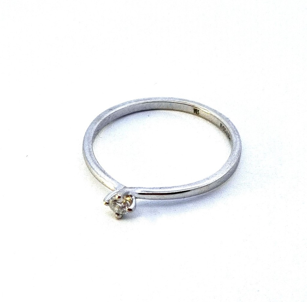 Zlatý prsten s diamantem, vel. 47,5