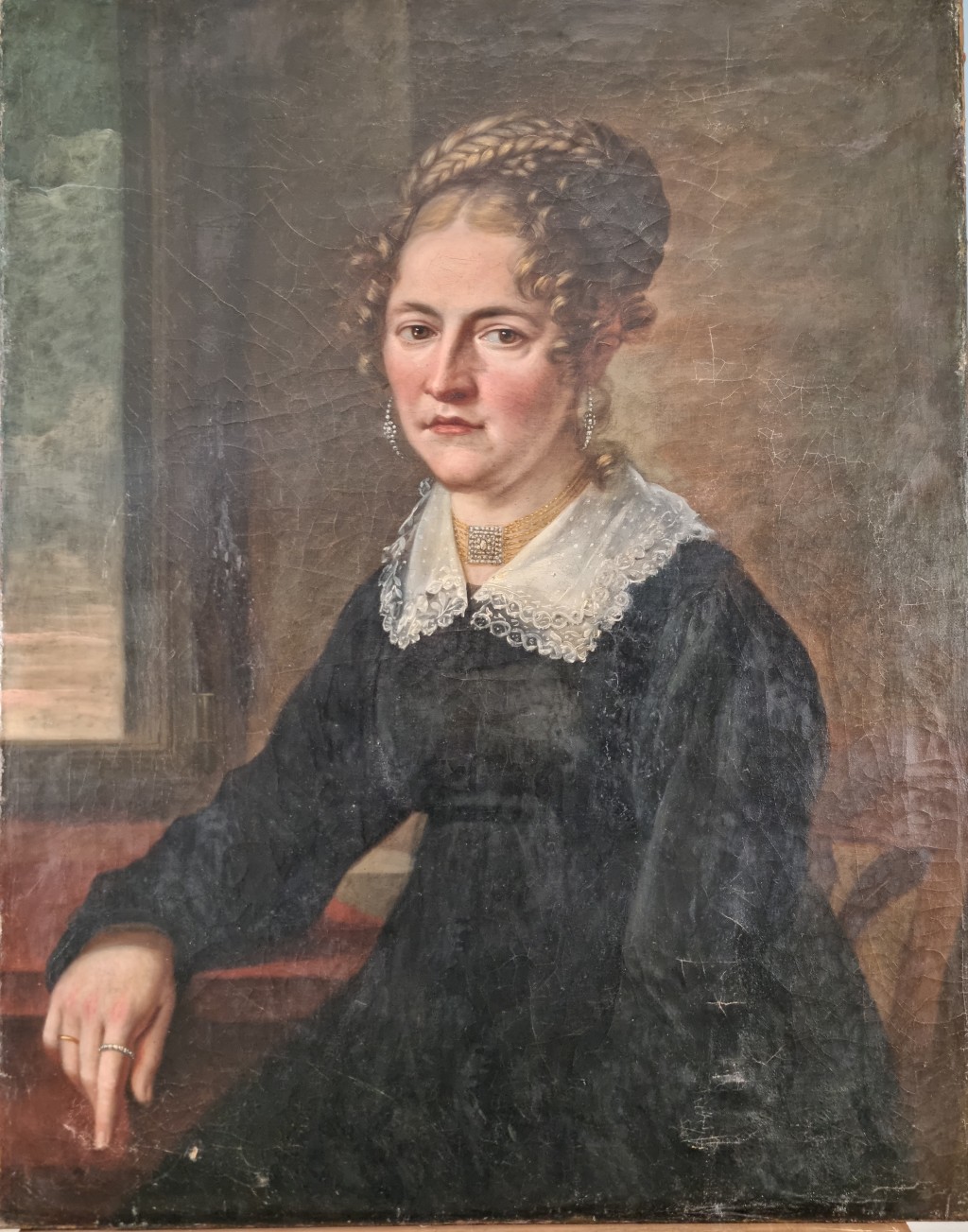 Portrét šlechtičny -  kol.r.1835, Zierotin, Mor.Trubau,