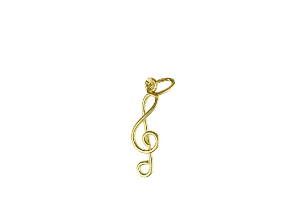 Zlatý přívěs, houslový klíč