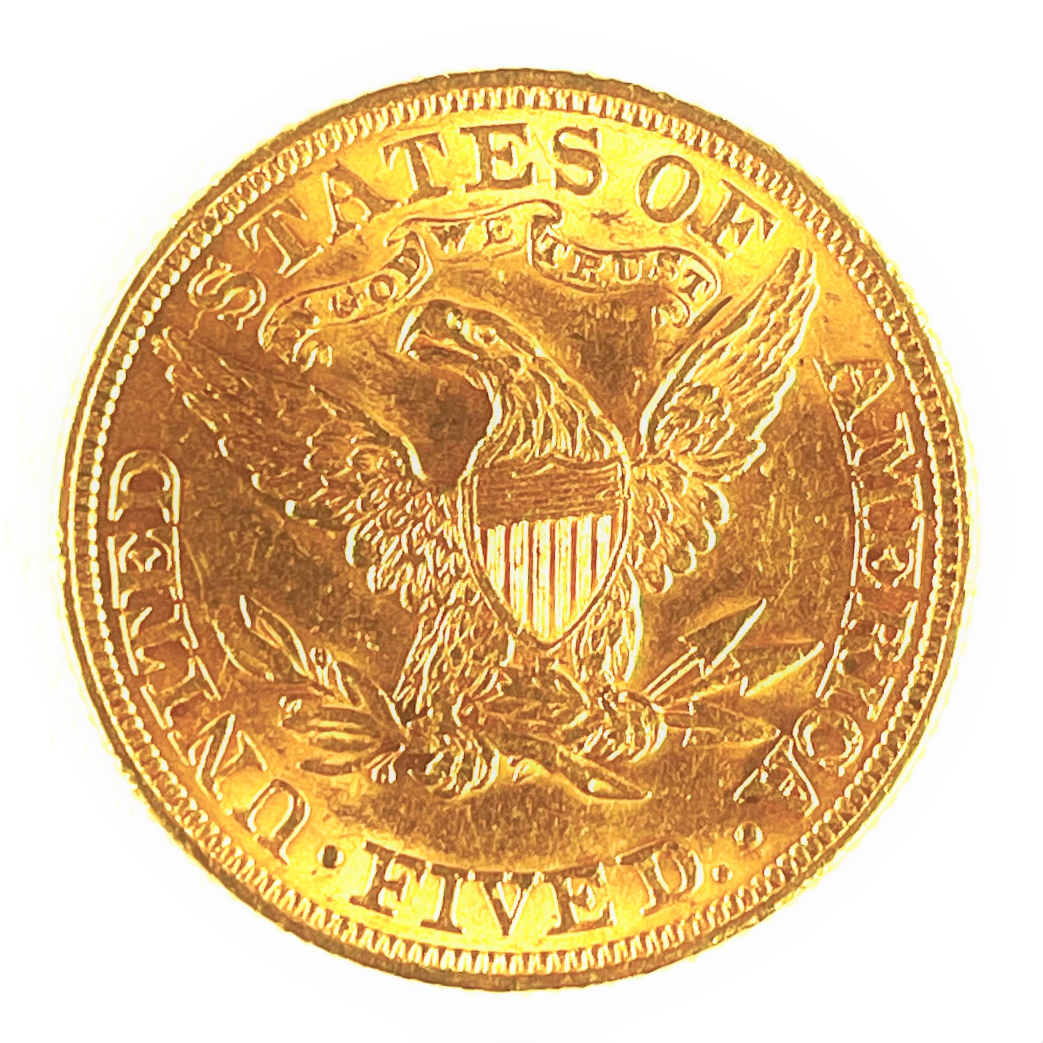 29. Zlatá mince 5 dolarů, 1897