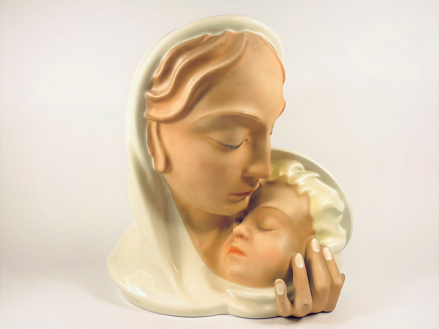 Porcelánová busta - Madona s Ježíškem