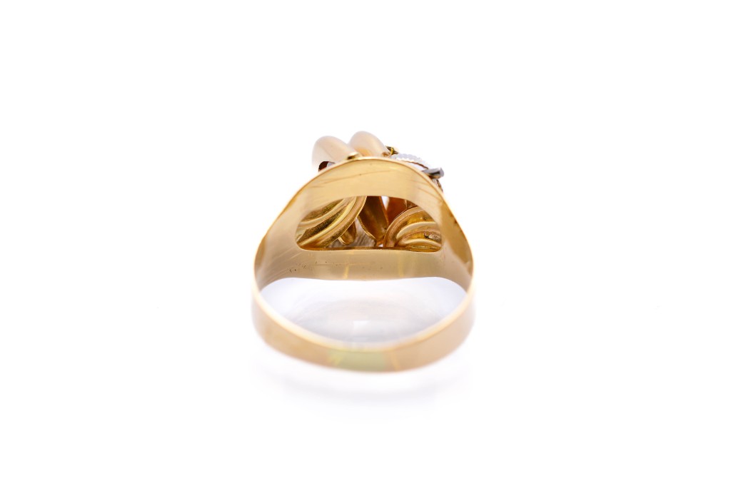 Zlatý prsten s tyrkysem, vel. 58