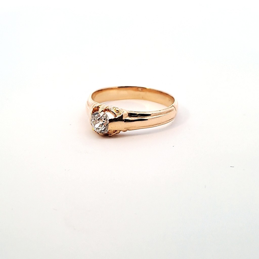 Zlatý prsten s diamantem, vel. 59