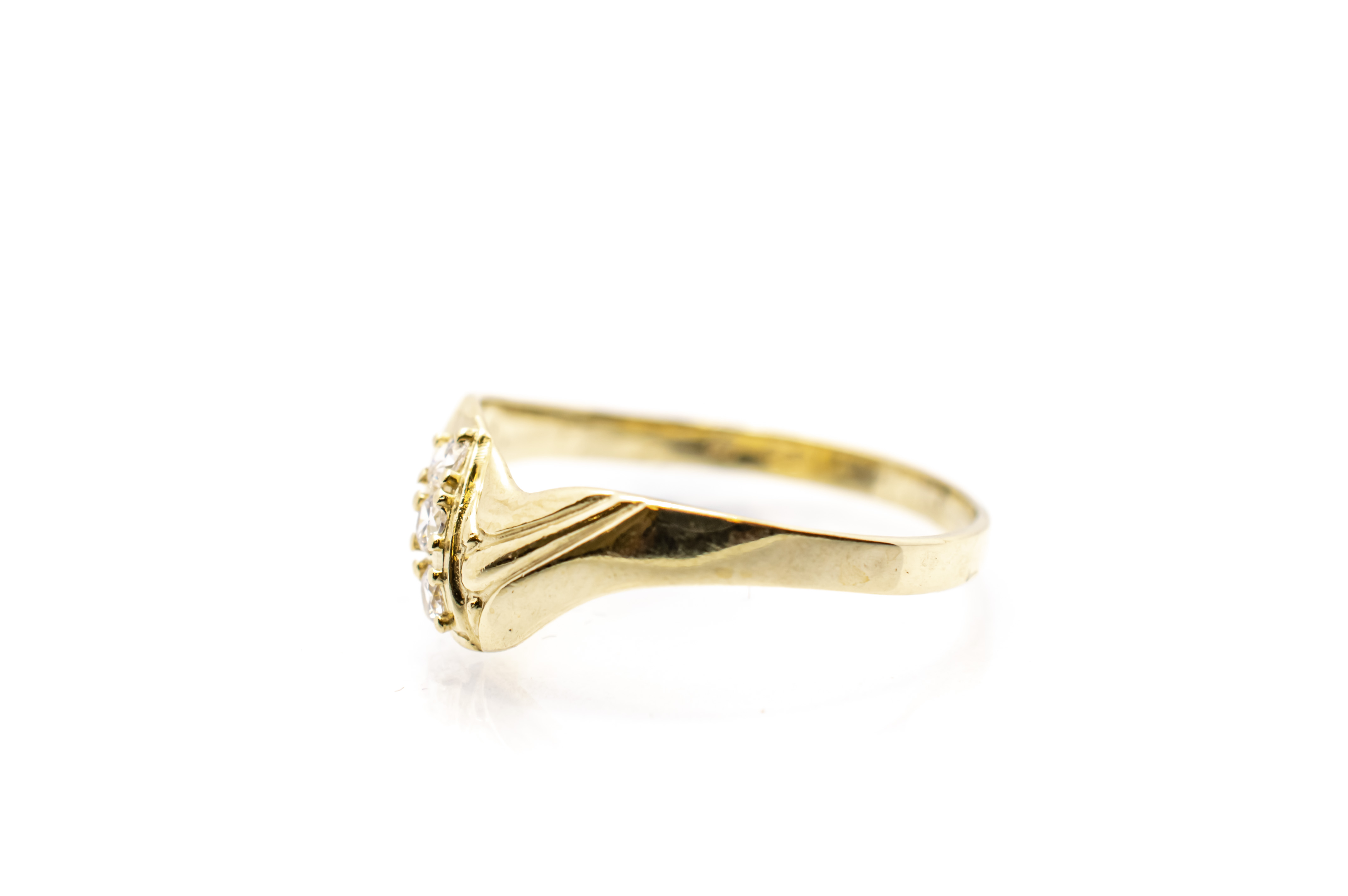 Zlatý prsten se zirkony, vel. 54