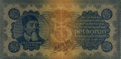 5 korun, Státovky II. emise, 1921