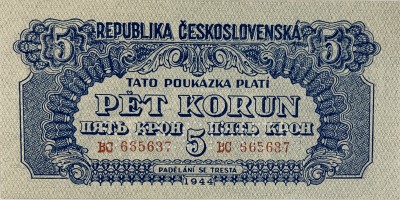 5 korun, 1944