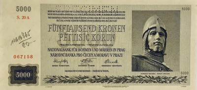 5000 korun, Protektorát