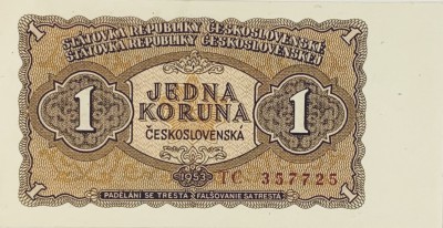 1 koruna, 1953
