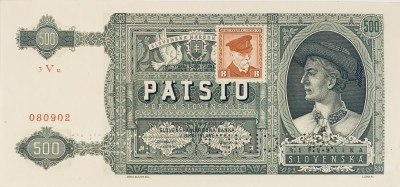500 korun slovenských, 1941 - kolek