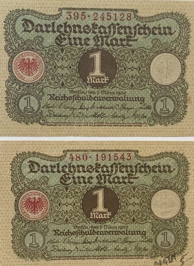 1 mark, 1920