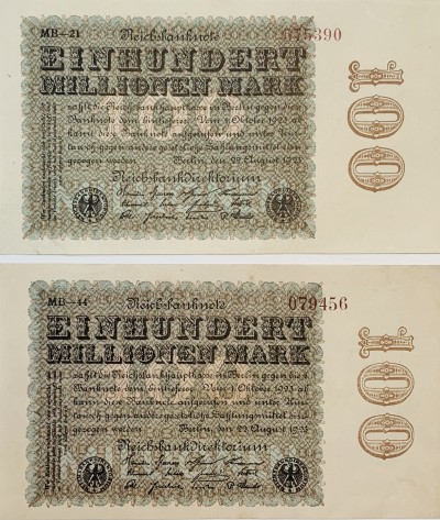 100 millionen mark, 1923