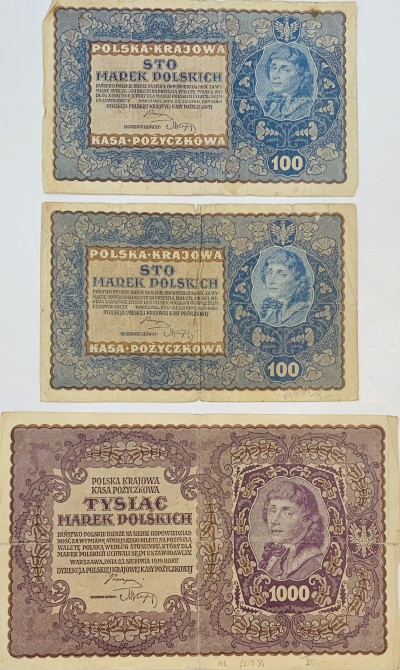 100 a 1000 marek polských, 1919