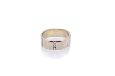 Zlatý prsten se zirkony, vel. 48,5