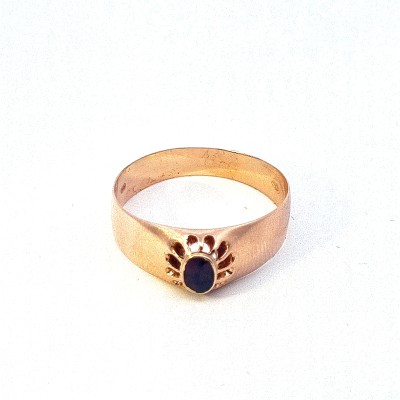 Starožitný zlatý prsten s ametystem, vel. 65