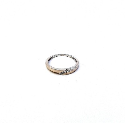 Prsten z bílého zlata s diamanty, vel. 51,5