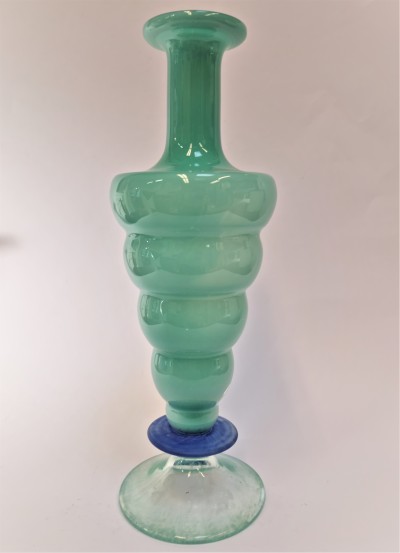 Váza, zelené sklo
