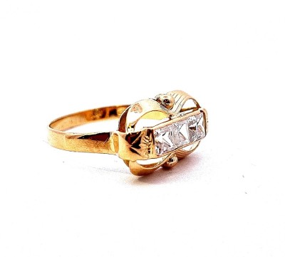 Starožitný zlatý prsten se zirkony, vel. 56