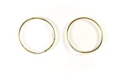 Zlaté náušnice kruhy, 47 mm
