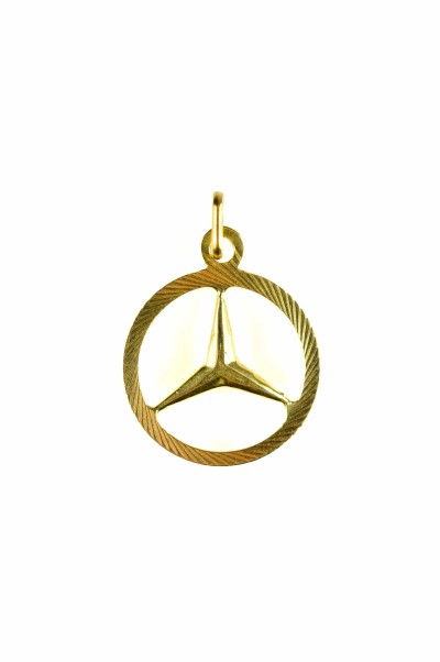 Zlatý přívěsek logo Mercedes