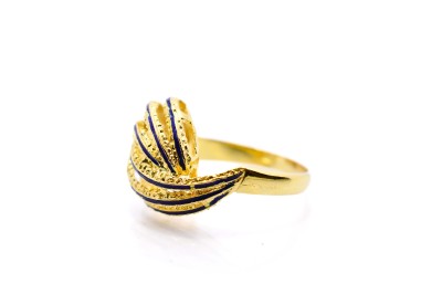 Zlatý - extravagantní prsten se smaltem, vel. 59