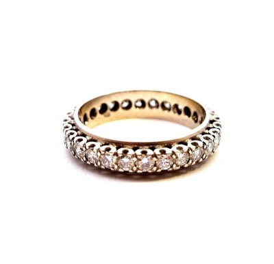 Zlatý prsten s diamanty 1,4 ct, vel. 54