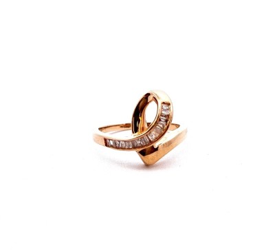 Zlatý prsten s diamanty, vel. 54,5