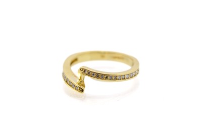Zlatý prsten s diamanty - Alex Soldier, vel. 56