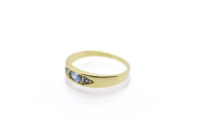 Zlatý prsten s topazy, vel. 55