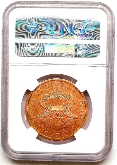 Zlatá mince 20 dolarů, 1855 - certifikace