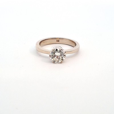 Zlatý prsten s diamantem 1,11 ct, vel. 54