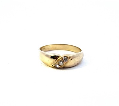 Zlatý prsten se zirkony, vel. 53,5