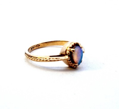 Zlatý prsten s opálem, vel. 51,5