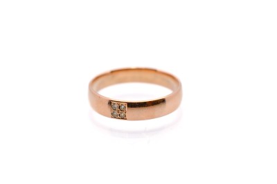 Zlatý prsten s diamanty, vel. 51