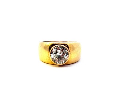 Starožitný zlatý prsten s diamantem 1,7 ct, vel.53