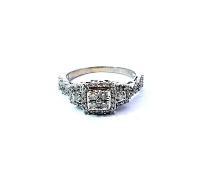 Zlatý prsten s diamanty, vel. 60